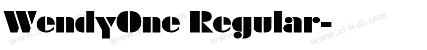 WendyOne Regular字体转换